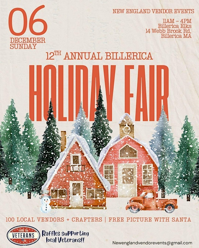 Imagen principal de Billerica 12th Annual Holiday Fair