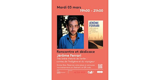 Image principale de Rencontre et dédicace avec Jérôme Ferrari