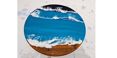 Image principale de Coastal Lazy Susan Acrylic Painting & Resin Class