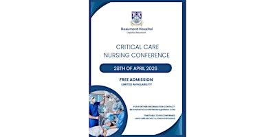 Image principale de Critical Care Nursing Conference Beaumont Hospital