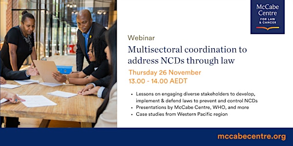 Webinar: Multisectoral coordination to address NCDs through law