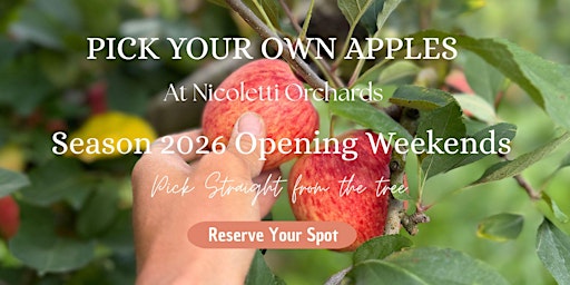 Image principale de Pick Your Own Apples at Nicoletti Orchards | Opening Weekends 2026