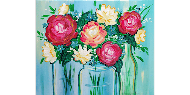 Image principale de Mason Jar Bouquet - Paint and Sip in Tyler | Classpop!™