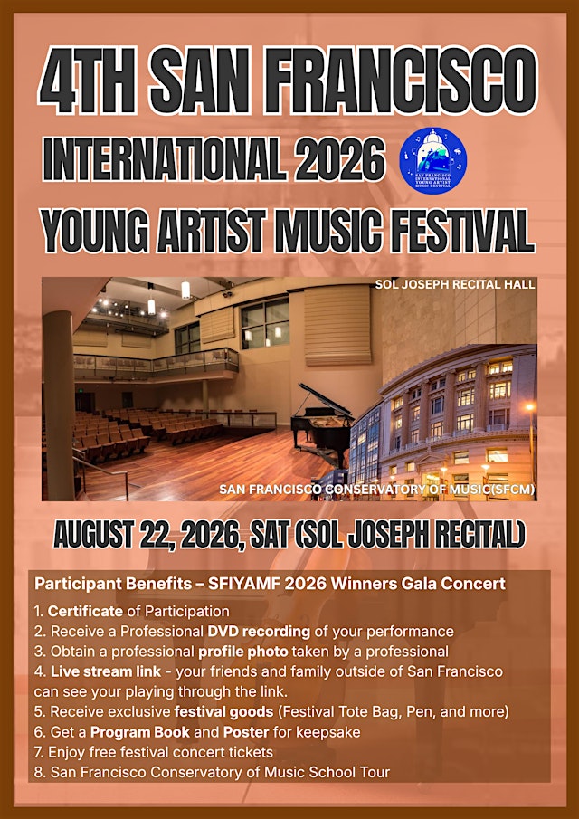 Image principale de 4th San Francisco International Young Artist Music Festival 2026