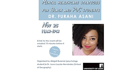 Mental healthcare strategies for Black and PoC students primary image
