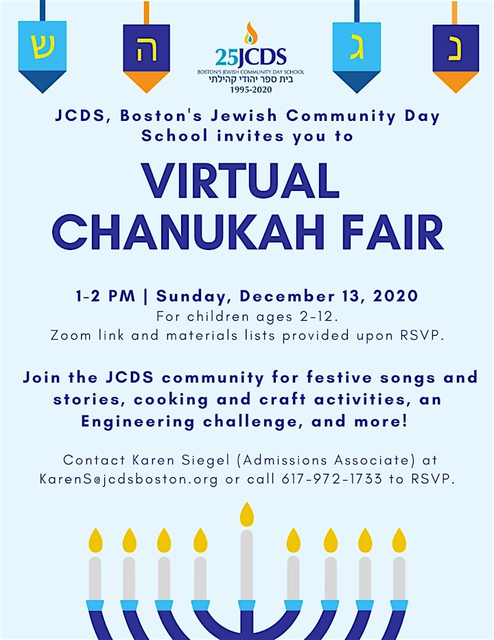 Virtual Chanukah Fair with JCDS image