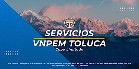 Imagen principal de VNPEM Toluca Servicios Domingo 22 de Noviembre