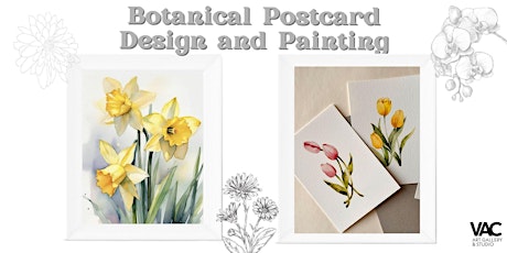 Botanical Postcard Design & Painting w. Watercolour Illustration (Sat-Sun) primary image