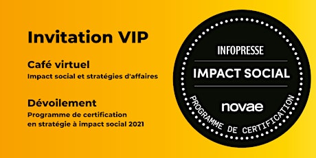 Café virtuel Lancement de la certification en stratégie à impact social primary image