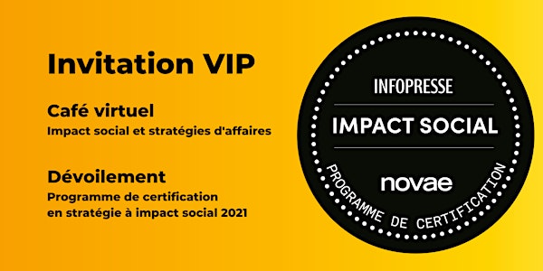 Café virtuel Lancement de la certification en stratégie à impact social