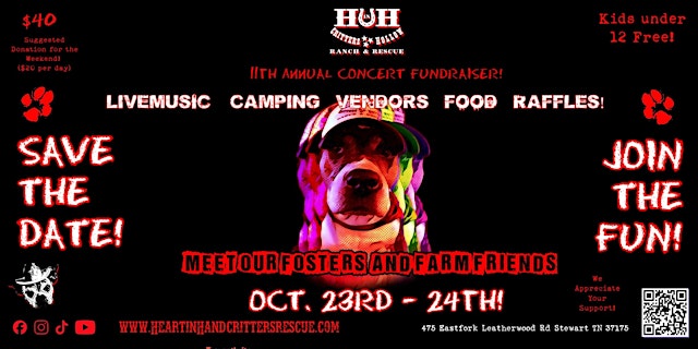 Image principale de Heart in Hand, Critters Hollow Rescue 11th Annual Concert Fundraiser
