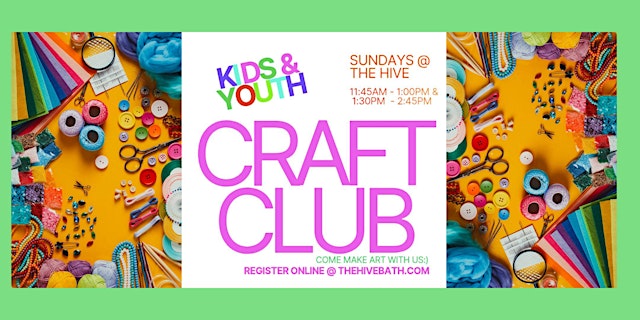 Image principale de Kids & Youth CRAFT CLUB Afternoon with Mulu Mobile Arts Studio