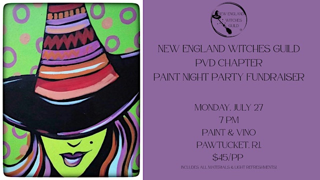 Imagen principal de New England Witches Guild Paint Night Party Fundraiser