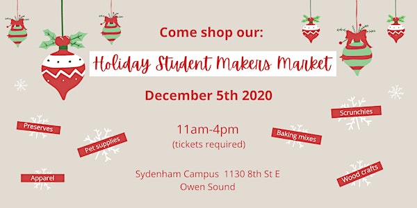 Holiday Student Makers Market