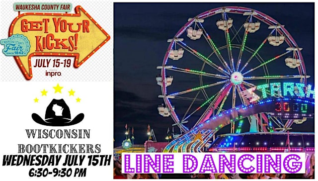 Image principale de Line Dancing with Lessons at the Waukesha County Fair