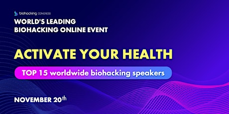 Biohacking Congress 2020 - Silicon Valley LIVE STREAM primary image