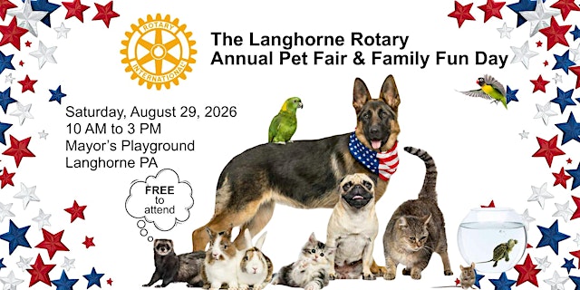 Langhorne Rotary Pet Fair & Family Fun Day 2026 primary image