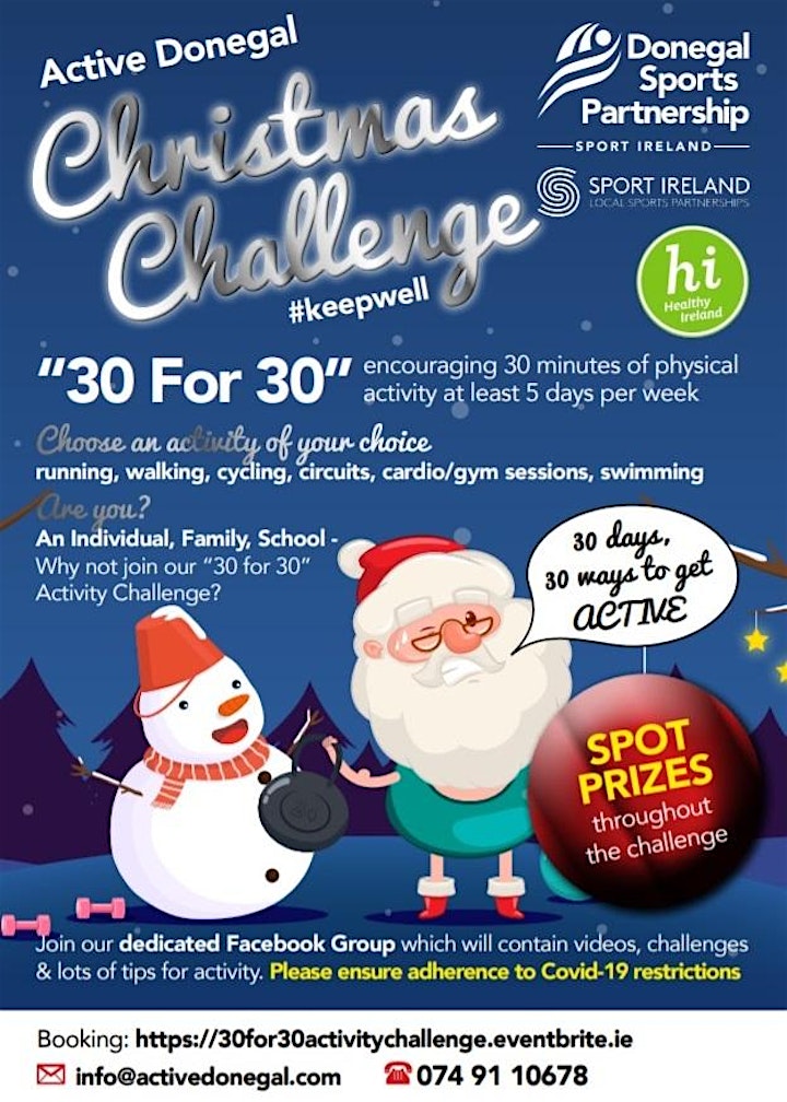 Active Donegal "30 For 30" Christmas Activity Challenge image