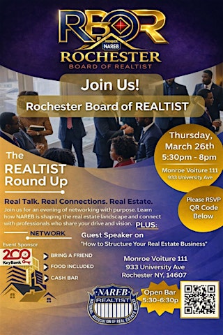 Imagem principal do evento Realist Round Up Monthly Networking & Education Event