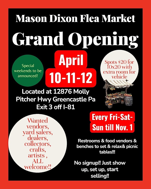 Image principale de Mason Dixon Flea Market Grand Opening
