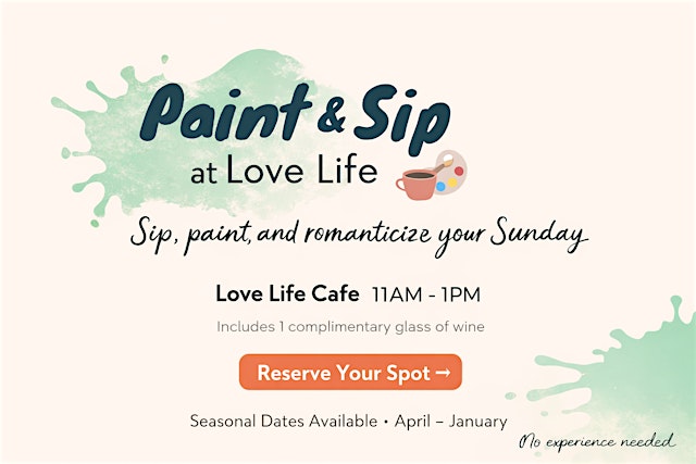 Image principale de Paint & Sip at Love Life