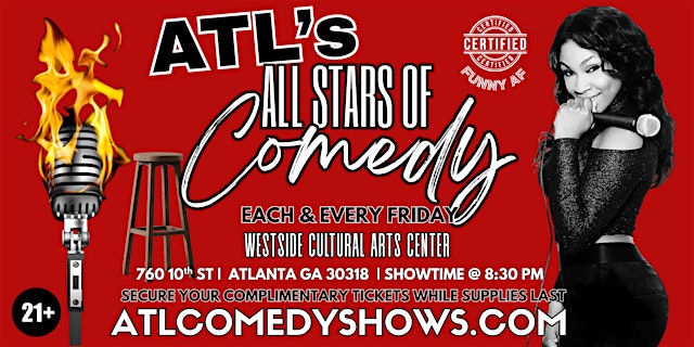 Imagen principal de ATL's All Stars of Comedy this Friday @ Westside Cultural Arts Center.