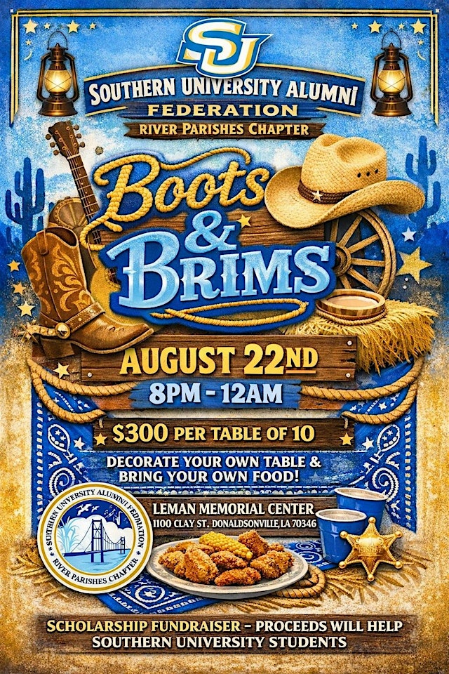 Image principale de Boots & Brims presented by SUAF River Parishes Chapter