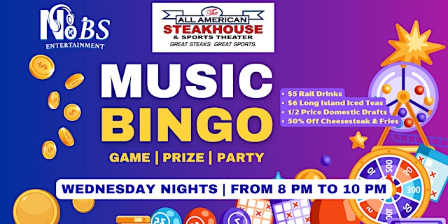 Image principale de Music Bingo Night | Manassas Park VA | FREE Entry | Drink Specials