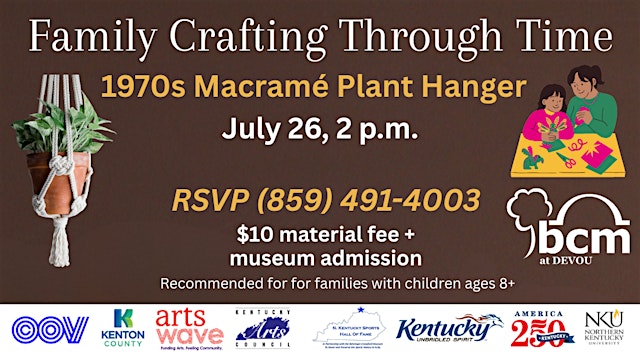 Image principale de Family Crafting Through Time: 1970s Macramé Plant Hanger