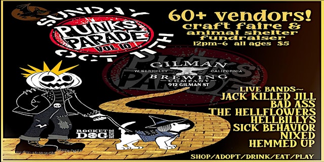 Imagen principal de Gilman Brew's Punks Parade Craft Faire and Animal Shelter Fundraiser Vol 10