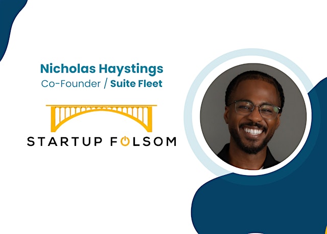 Image principale de Folsom AI Meet Up featuring Suite Fleet Co- Founder Nicholas Haystings