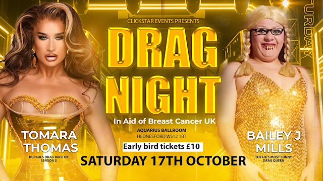 Image principale de Drag Night at the Aquarius with Tomara Thomas and Bailey J Mills