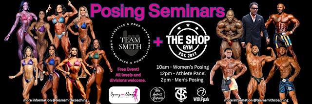 Image principale de August 16th Posing Seminar Hosted by Team Smith Coaching