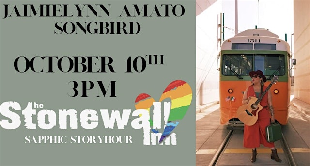 Imagen principal de Jaimielynn Amato “Songbird” Sapphic Storyhour @Stonewall Inn