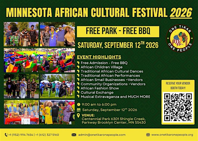 Minnesota African Cultural Festival: Free Park-Free BBQ primary image