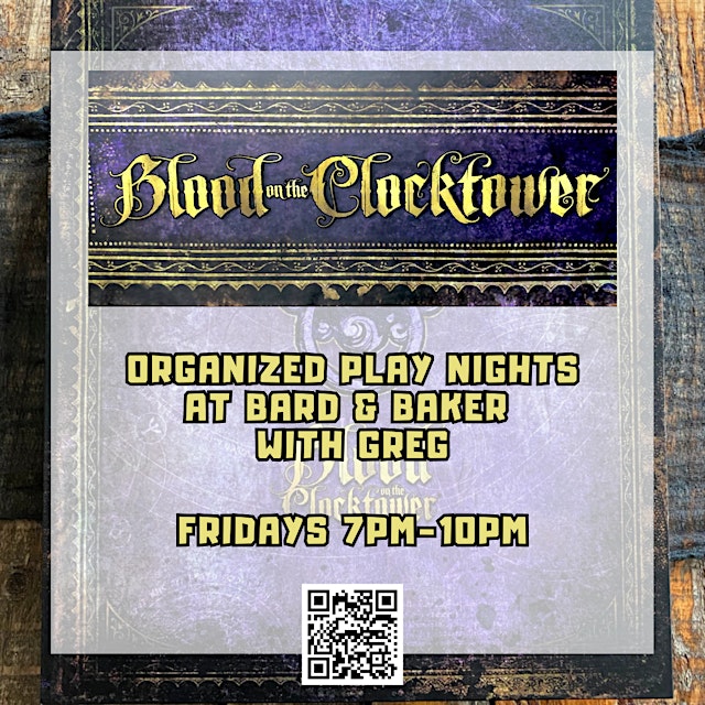 Image principale de Blood on the Clocktower Organized Play Night at Bard & Baker