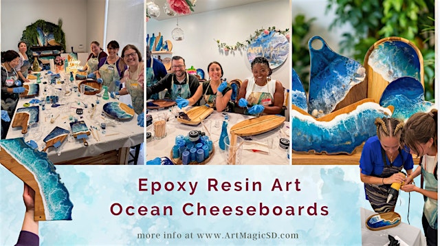 Image principale de Epoxy Resin Art Class: Ocean Cheese Board - Classic | Oceanside