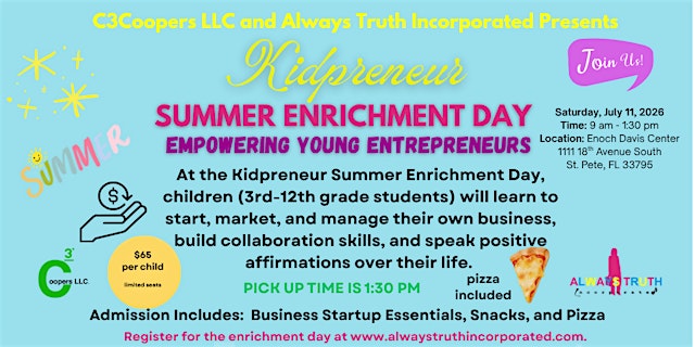 Image principale de Kidpreneur Summer Enrichment Day