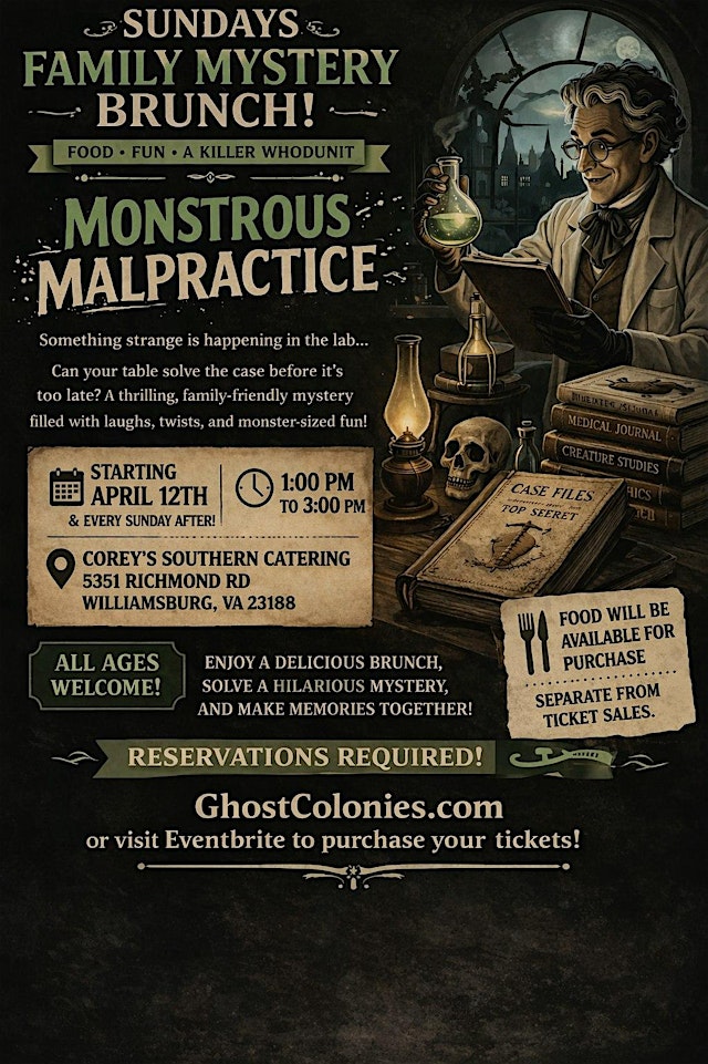 Imagen principal de Monstrous Malpractice Family Mystery Show
