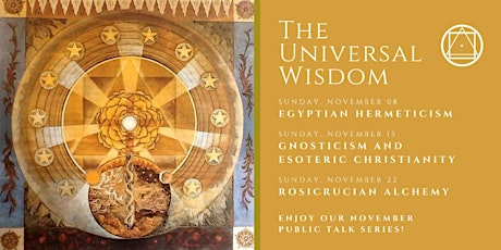 The Universal Wisdom- free Public Talk Series primary image