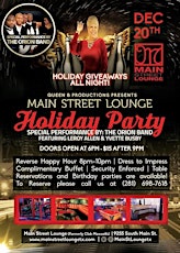 Main Street Holiday Party! HOLIDAY GIVEAWAYS-LIVE PERFORMANCE by ORION BAND primary image