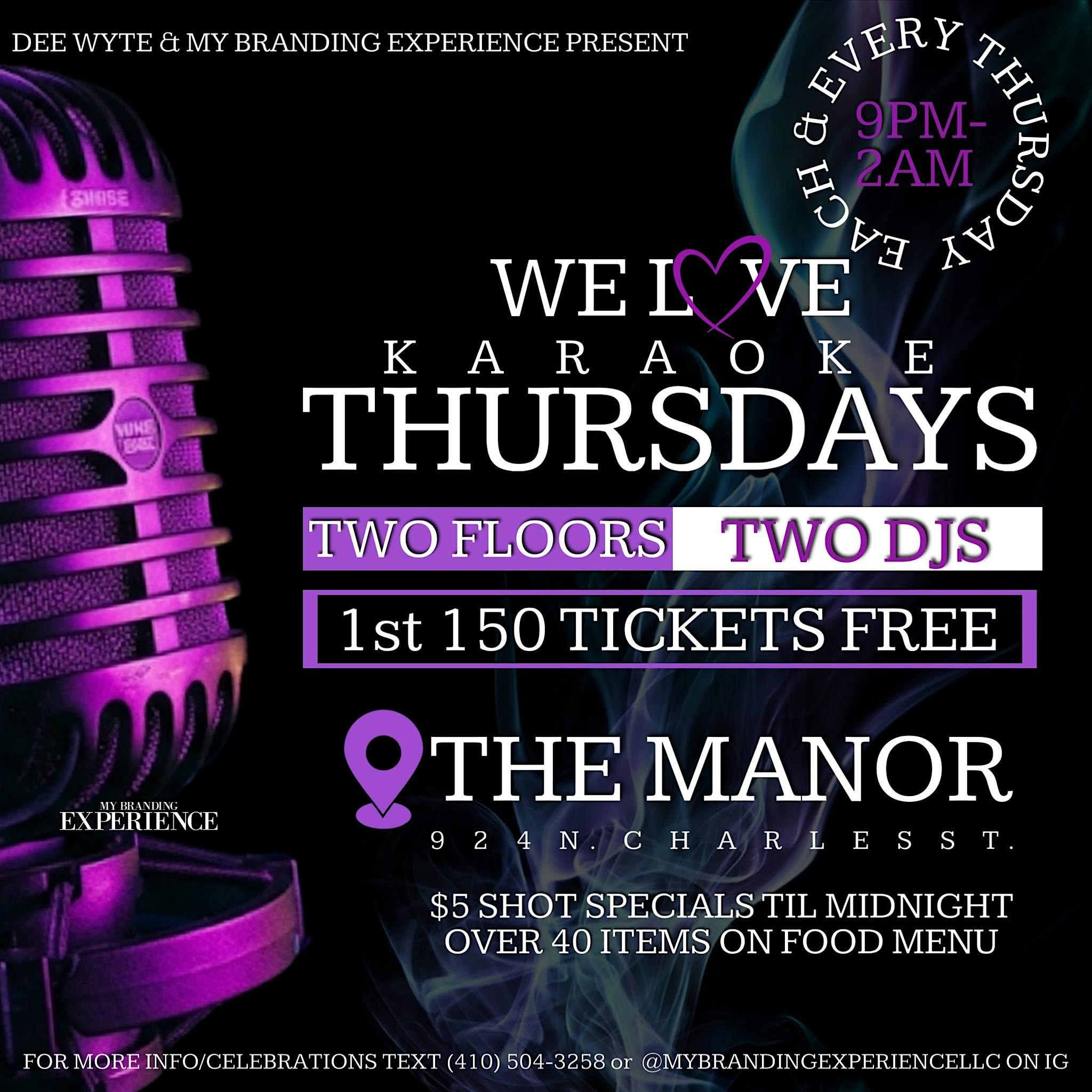 Crabs &Karaoke Thursdays | 150 Free Tickets | $5 Drink Specials | Good Food
