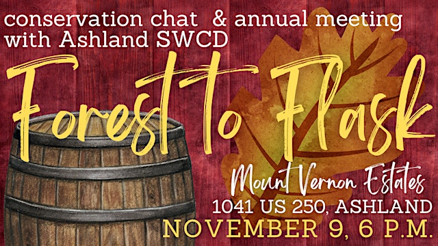 Image principale de Conservation Chat: Forest to Flask & Ashland SWCD Annual Meeting