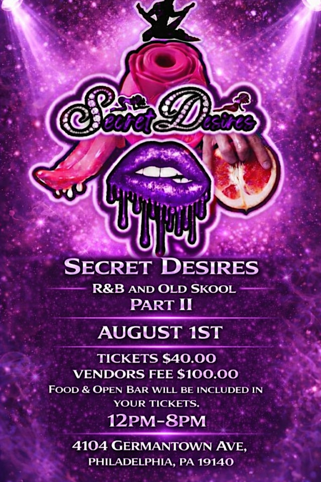 SECRET DESIRES R&B AND OLD SKOOL DAY PARTY primary image