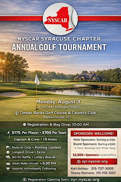 NYSCAR SYR ANNUAL GOLF TOURNAMENT- Honoring Habitat for Humanity