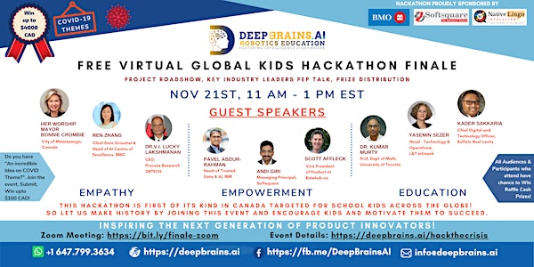 FREE Online Event | Kids Global Hackathon Finale | Industry Pep Talk |Nov21