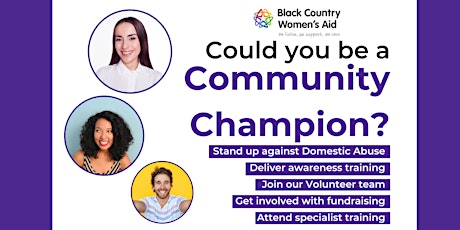 Image principale de Become a Community Champion with Black Country Women's Aid