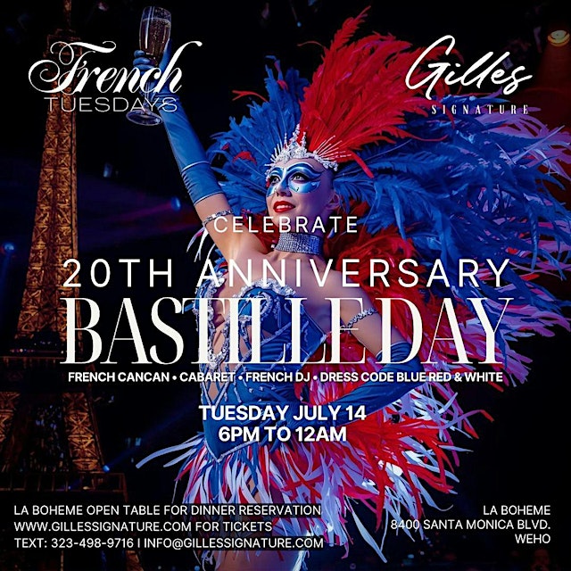Imagem principal do evento Annual Bastille Day Celebration - 20th Anniversary
