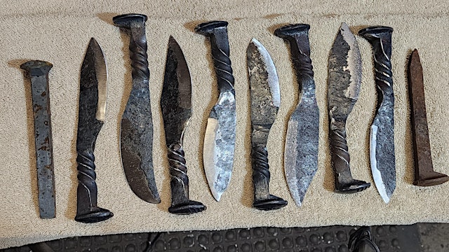 Image principale de Copy of Railroad Spike forged Into Cutlery class w/Bill