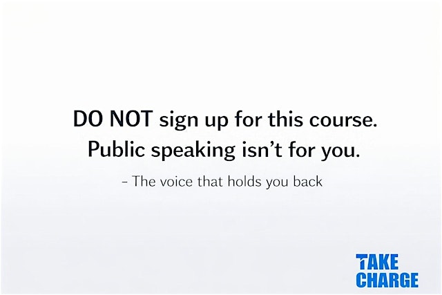 Public Speaking for Beginners – Speak with Confidence & Calm primary image